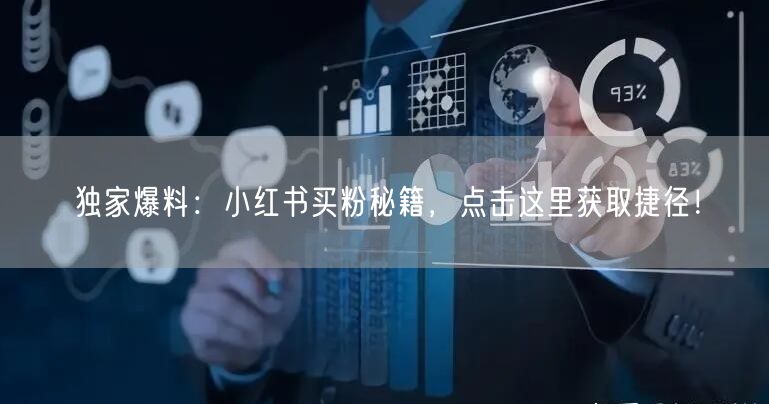 独家爆料：小红书买粉秘籍，点击这里获取捷径！